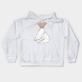 Dress - rose gold marble Kids Hoodie